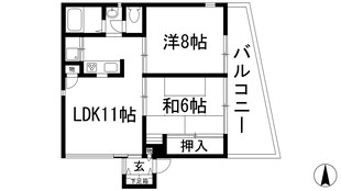 バレーイン花屋敷の物件間取画像